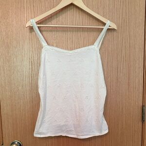 J. Jill White Lace Camisole Top with embroidery size M